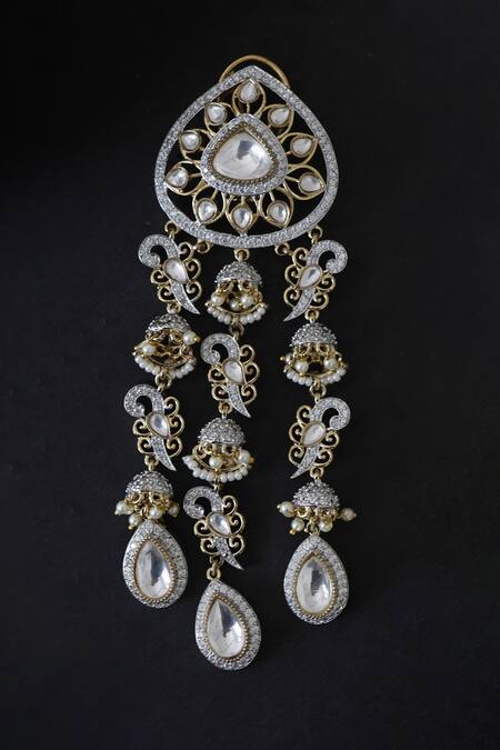 Buy Online Dual tone dangler earrings, two tone earrings, long earrings,  ethnic earring, gift for her, a - Zifiti.com 1078891