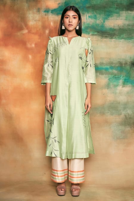 Shilpi Gupta Silk Chanderi Kurta & Palazzo Set 