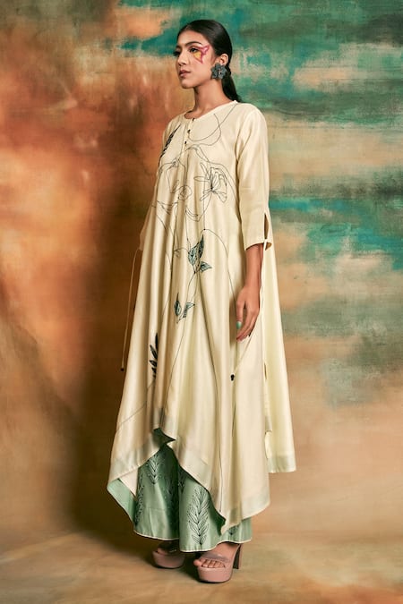 Shilpi Gupta Embroidered Kurta & Palazzo Set 