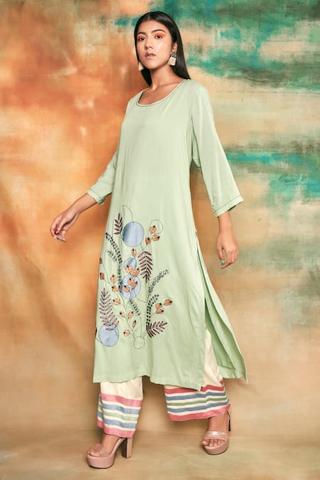 Shilpi Gupta Embroidered Kurta & Palazzo Set 