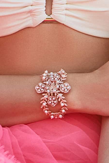 PRERTO Marcelline Floral Bead Cuff 
