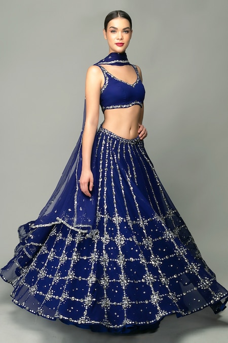 Radiant Blue Lehenga Choli Collection | Zeel Clothing | Color: Blue