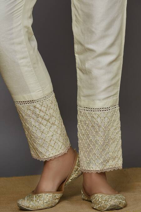 Buy Aariyana Couture Cream Organza, Modal, Viscose Embroidery Round Neck Printed Kurta And Pant Set Online at Aza Fashions Buy_Aariyana Couture_Cream Organza, Modal, Viscose Embroidery Round Neck Printed Kurta And Pant Set_Online_at_Aza_Fashions