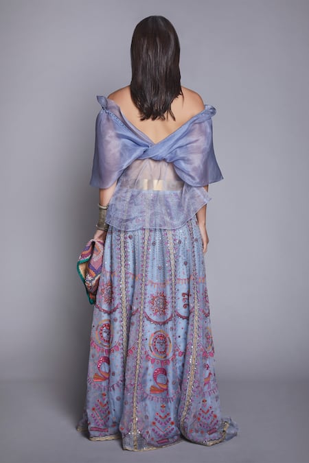 Jade By Monica & Karishma Organza Blouse & Lehenga Set 