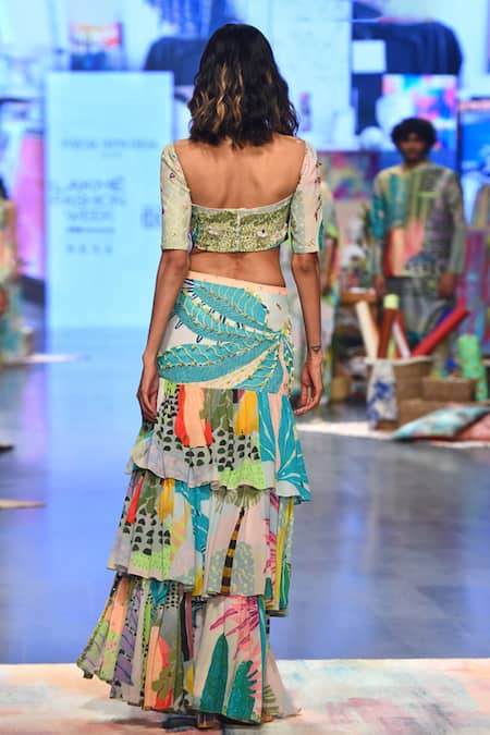 Payal Singhal Agnes Printed Top & Skirt Set 