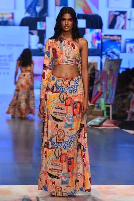 Payal Singhal Tamara Printed Top & Skirt Set 