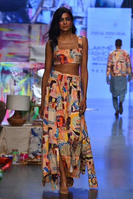 Payal Singhal Alecia Printed Top & Skirt Set 