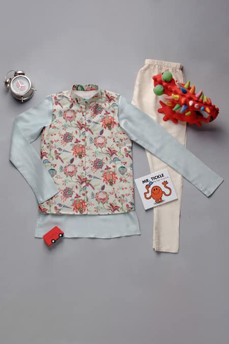 PS Kids by Payal Singhal Chidiya Bundi & Kurta Set 