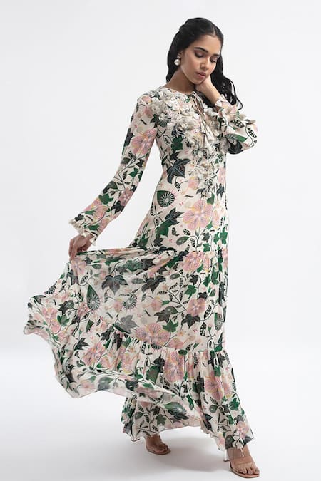 PS Pret by Payal Singhal Floral Print Tiered Dress 