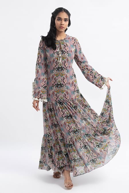 PS Pret by Payal Singhal Tiered Floral Print Dress 