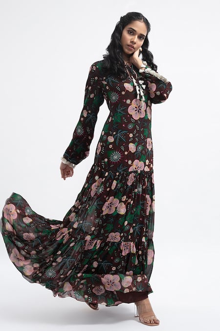 PS Pret by Payal Singhal Floral Print Tiered Dress 