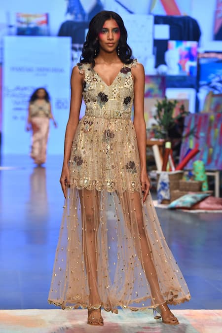 Payal Singhal Mirai Embroidered Dress With Skirt 