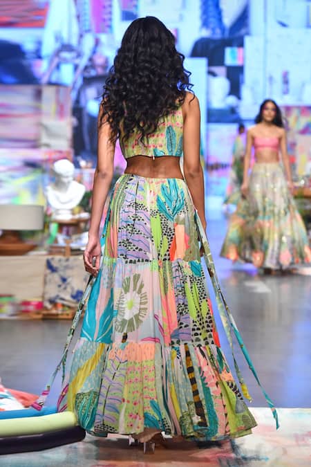 Payal Singhal Emma Tropical Print Gown 