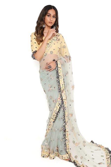 Payal Singhal Embroidered Saree With Blouse 