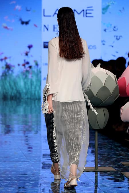 Payal Singhal Anosh Kaftan Kurta With Jogger Pant Set