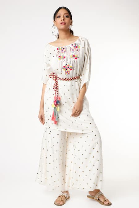 Payal Singhal Embroidered Kaftan & Palazzo Set