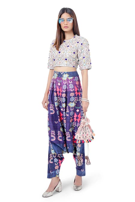 Payal Singhal Abia Crop Top & Pant Set 