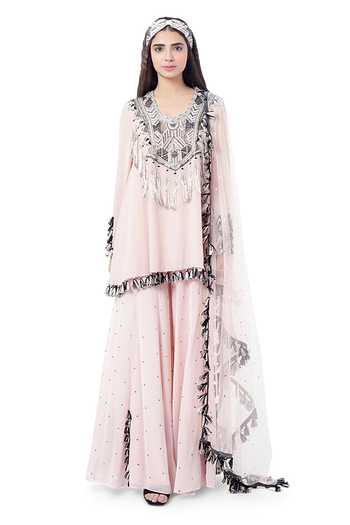 Payal Singhal Aizza Embroidered Kurta Sharara Set 
