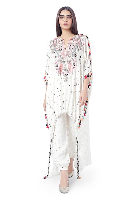 Payal Singhal Maliha Silk Kaftna With Jogger Pant