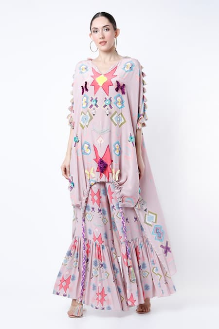 Payal Singhal Ikat Star Print Kaftan & Palazzo Set 