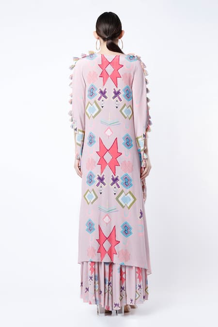 Payal Singhal Ikat Star Print Kaftan & Palazzo Set 