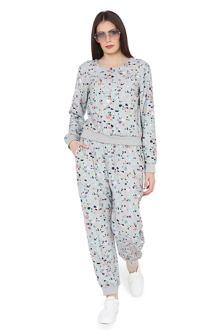 PS Pret by Payal Singhal Marble Print Joggers Pant Set 