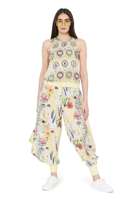 PS Pret by Payal Singhal Printed Cowl Pant Set 