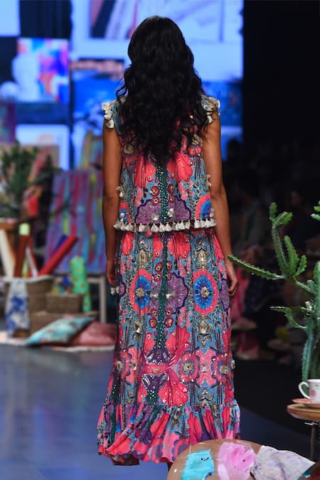 Payal Singhal Amalie Printed Jacket & Skirt Set 