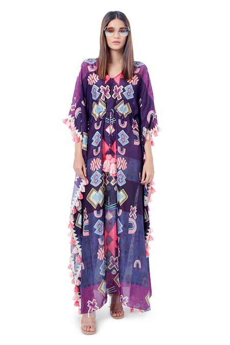 PS Pret by Payal Singhal Silkmul Printed Kaftan 