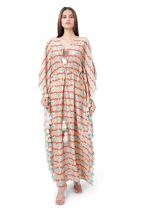 PS Pret by Payal Singhal Evil Eye Print Silkmul Kaftan 