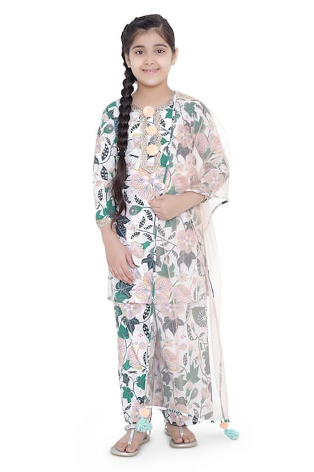 PS Kids by Payal Singhal Cotton Printed Kurta Palazzo Set 