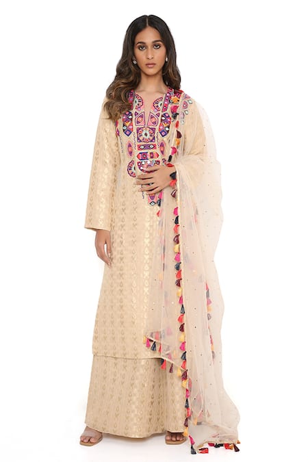 Payal Singhal Banarasi Georgette Kurta Palazzo Set 