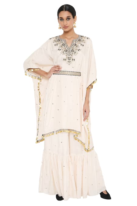 Payal Singhal Rima Embroidered Kaftan & Sharara Set