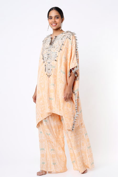 Payal Singhal Printed Short Kaftan & Palazzo Set 