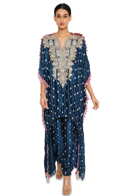 Payal Singhal Silk Bandhani Kurta & Jogger Pant Set 