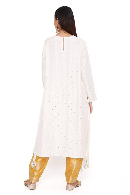 Buy Payal Singhal Off White , Brocade, Abla Chaandtara Embroidered Kurta And Pant Set Buy_Payal Singhal_Off White , Brocade, Abla Chaandtara Embroidered Kurta And Pant Set