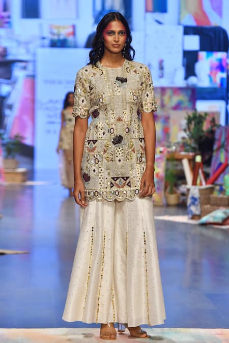 Payal Singhal Navya Embroidered Kurta Sharara Set 