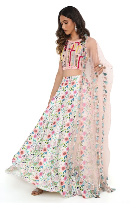 Payal Singhal Spring Floral Print Lehenga Set 