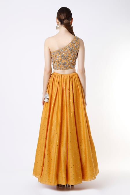 Payal Singhal Embroidered One Shoulder Lehenga Set 