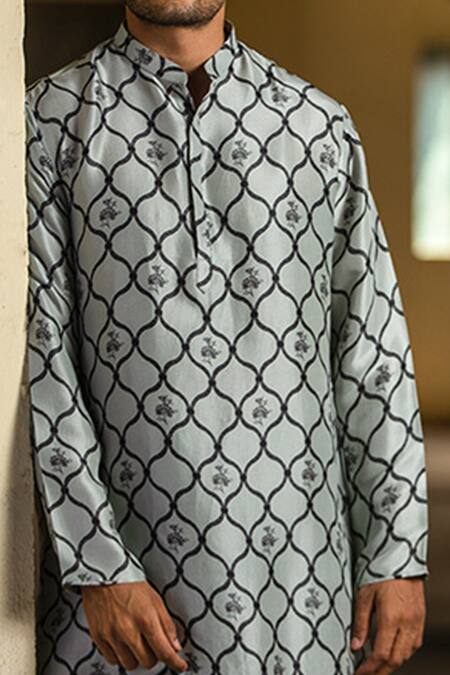 Buy PS Men By Payal Singhal Blue , Cotton Ogee Print Kurta Set Online at Aza Fashions Buy_PS Men By Payal Singhal_Blue , Cotton Ogee Print Kurta Set _Online_at_Aza_Fashions