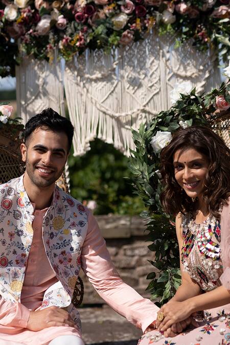 Buy PS Men By Payal Singhal Beige , Dupion , Cotton Meadow Print Bundi And Kurta Set Online at Aza Fashions Buy_PS Men By Payal Singhal_Beige , Dupion , Cotton Meadow Print Bundi And Kurta Set _Online_at_Aza_Fashions