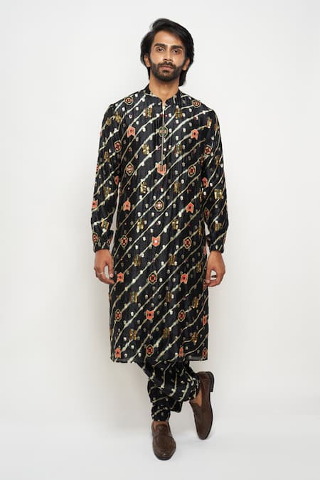 PS Men by Payal Singhal Leheriya Kurta & Jogger Pant Set 