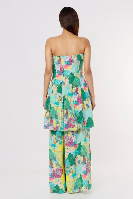 Payal Singhal Kuno Print Kalidar Tunic & Palazzo Set 