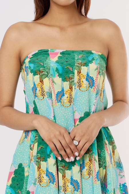 Payal Singhal_Yellow Crepe Kuno Straight Kalidar Tunic And Palazzo Set_Online_at_Aza_Fashions