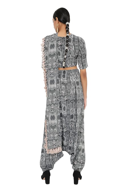 Payal Singhal Gulnaz Draped Pant & Blouse Set 