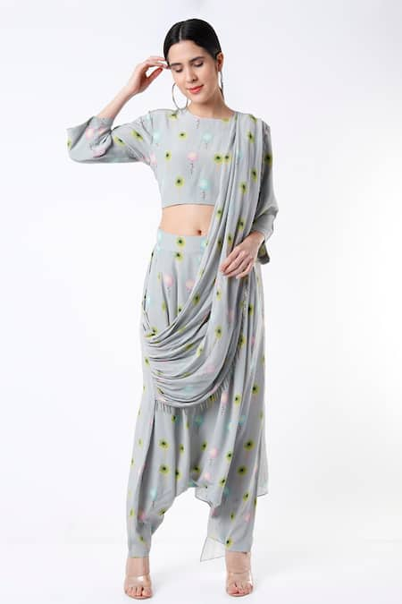 Payal Singhal Printed Dhoti Saree With Blouse 