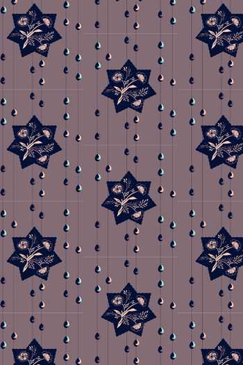 Shop Payal Singhal Accessories Purple Printed Star Scarf at Aza Fashions Shop_Payal Singhal Accessories_Purple Printed Star Scarf_at_Aza_Fashions
