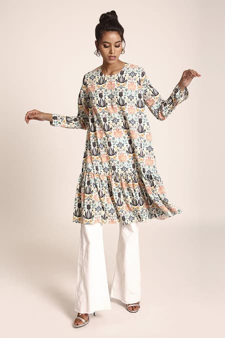 PS Pret by Payal Singhal Tulip Garden Print Frill Tunic 