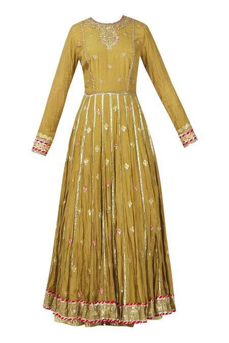 Buy Priyanka Singh Yellow Cotton Round Embroidered Anarkali Lehenga Set Online at Aza Fashions Buy_Priyanka Singh_Yellow Cotton Round Embroidered Anarkali Lehenga Set _Online_at_Aza_Fashions