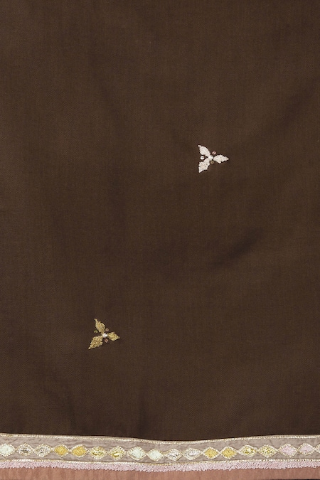 Priyanka Singh Brown Pashmina Shawl at Aza Fashions Priyanka Singh_Brown Pashmina Shawl _at_Aza_Fashions